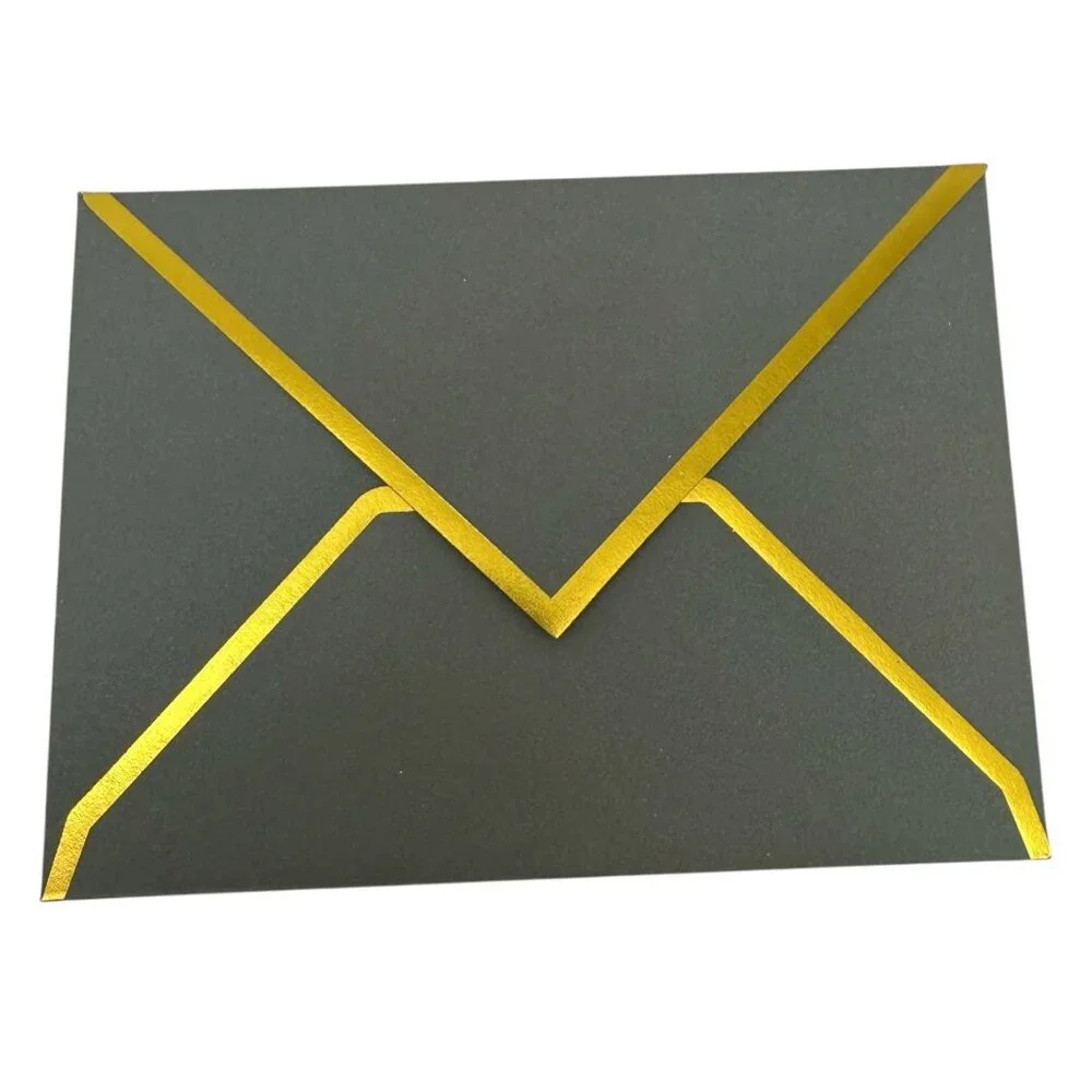 Thank you Cards Set of 10 Green Leaf Design w/ Stickers and Envelopes 3.75x5
